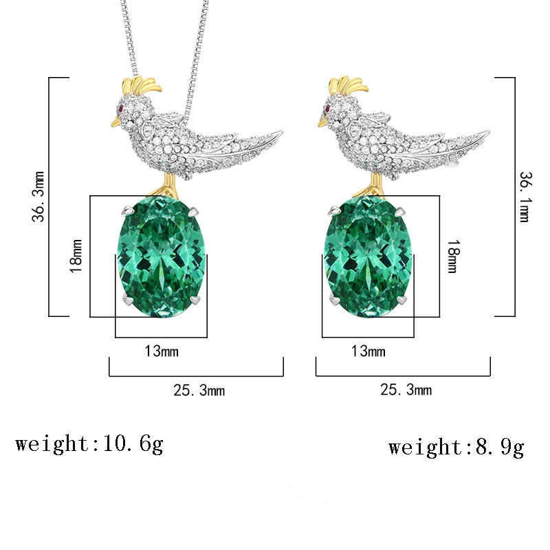 REDheart Women's High-quality Copper Brooch Fashionable square Zircon Magpie Necklace Brooch Party Engagement Cute Gift
