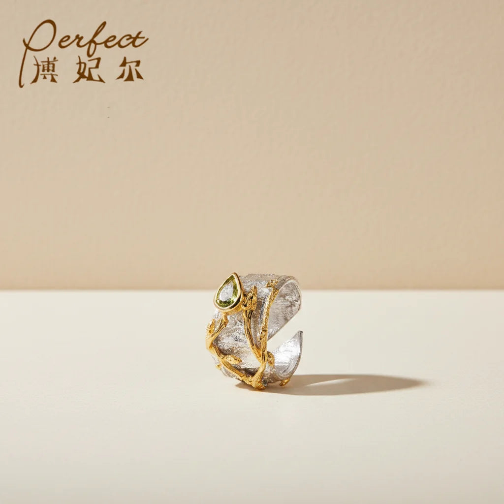 Custom Moroccan Period Handmade Design Fashion Luxury Gold Plated925 Sterling Silver Pearl Ring Ladies Jewelry Supplier