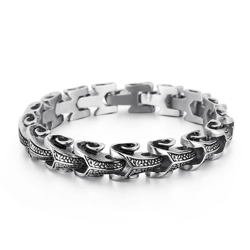 KALEN Punk Bigiotteria in Stainless Steel Bracciali Uomo Acciaio Inox Man Moda Bracciali