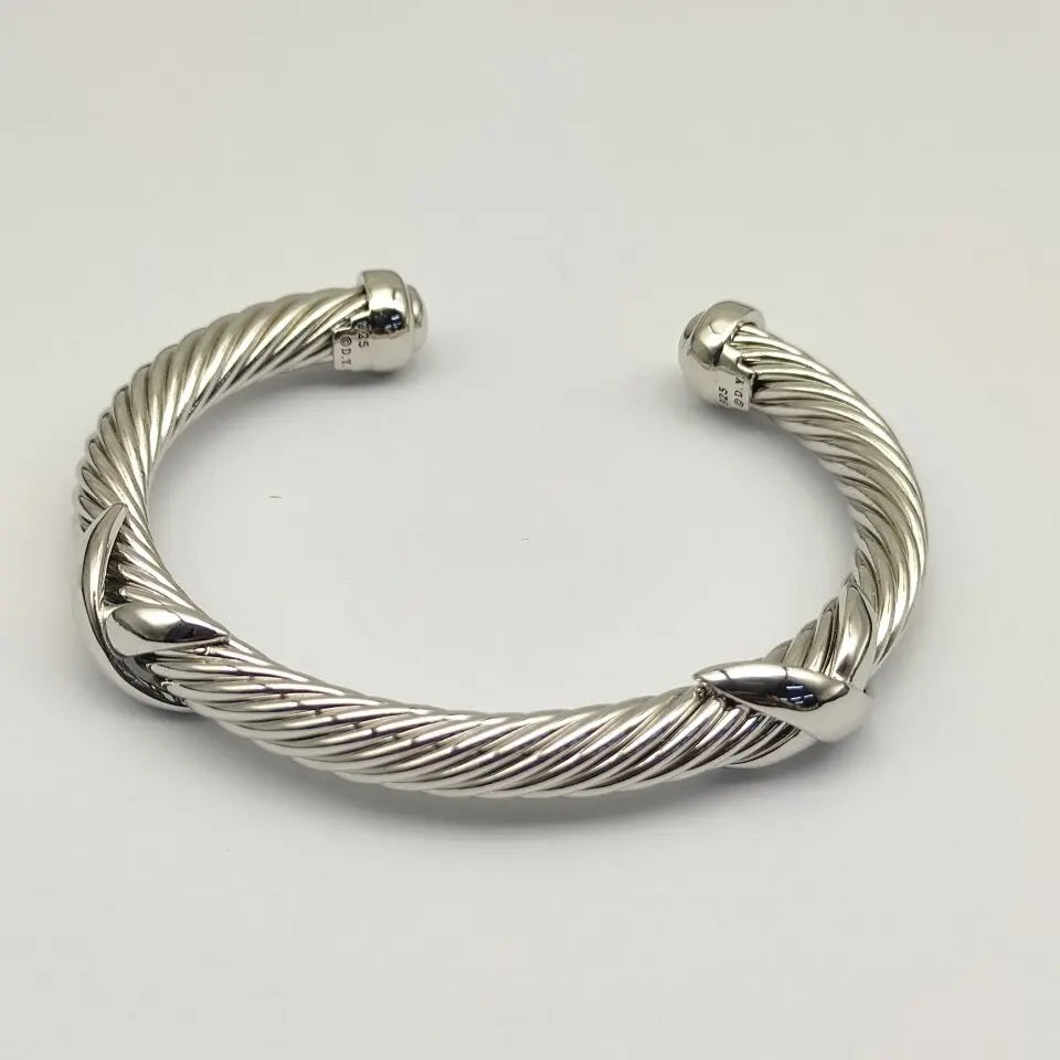 FASHIONISTA DY High-Quality Silver X Bracelet, Luxurious Unisex Gold XX Classic Bracelet, Jewelry