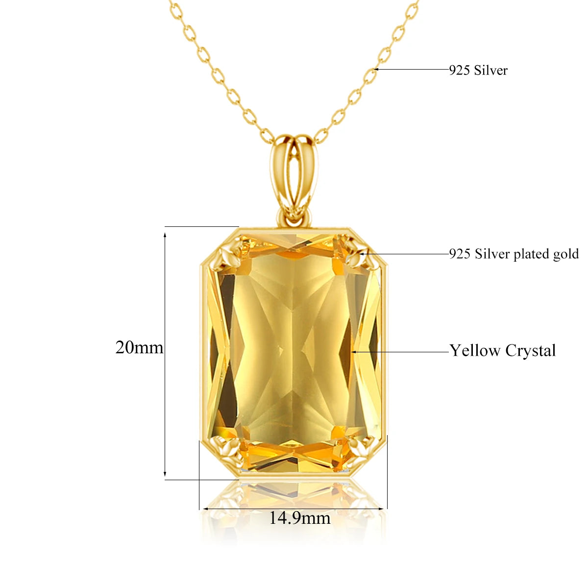 REDheart Classic British Court Jewelry Cocktail Party 925 Sterling Silver Plated 18K Gold Emerald Sapphire Pendant Necklace