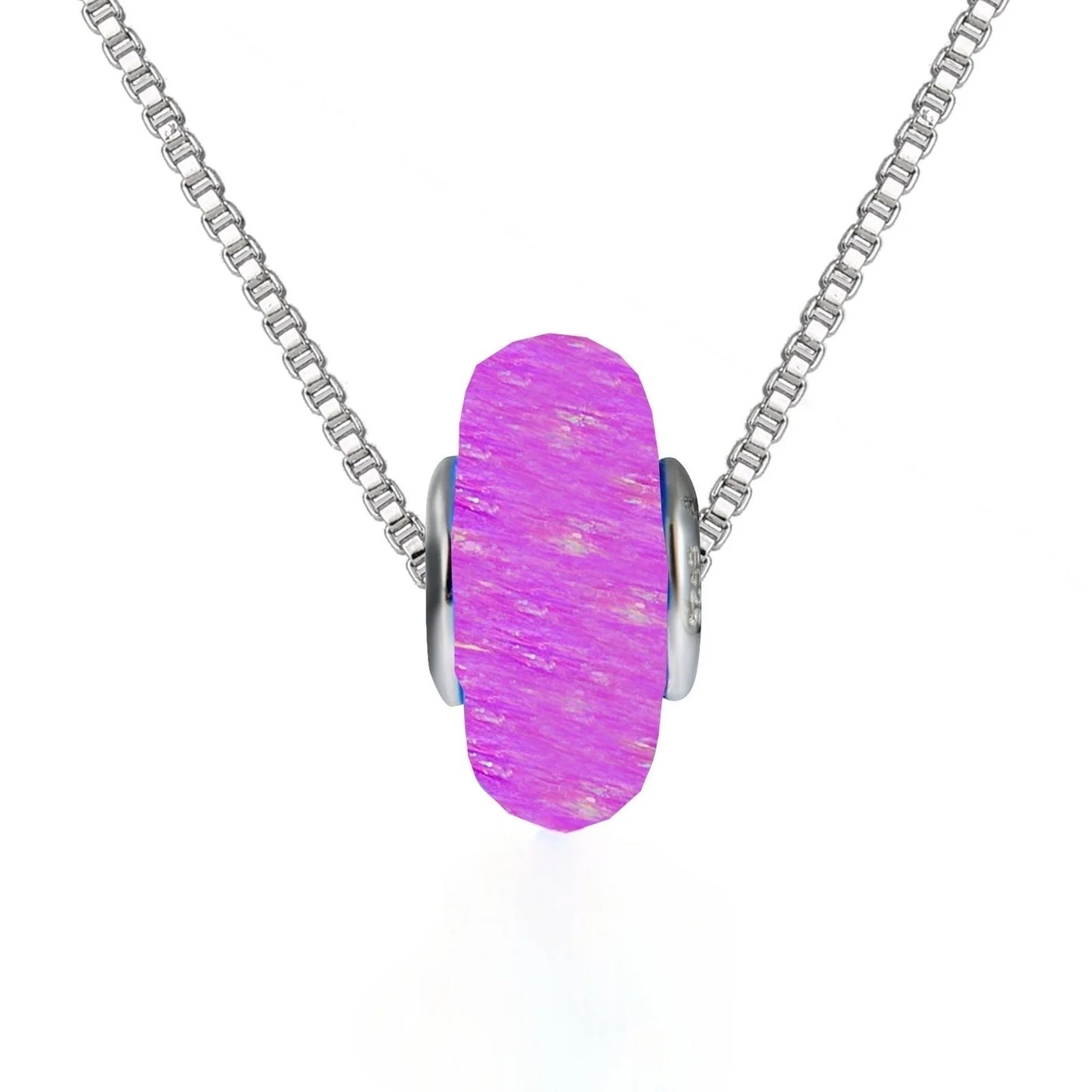 TikTok & Ins Fashionable Sporty Brass Copper Alloy Round Shape Opal Pendant Necklace for Party