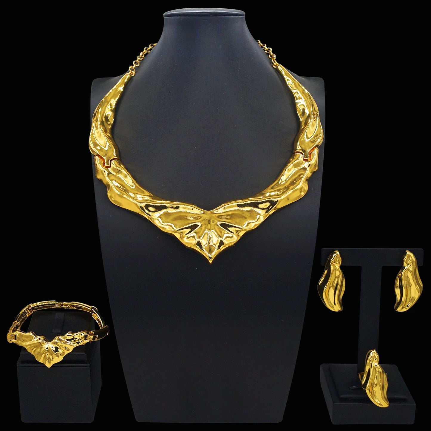 Zhuerrui Italiano Gold Designs Women Jewellery Set Party Fine Costume Jewelry Set Luxury Big Necklace Jewellery SetX0006830