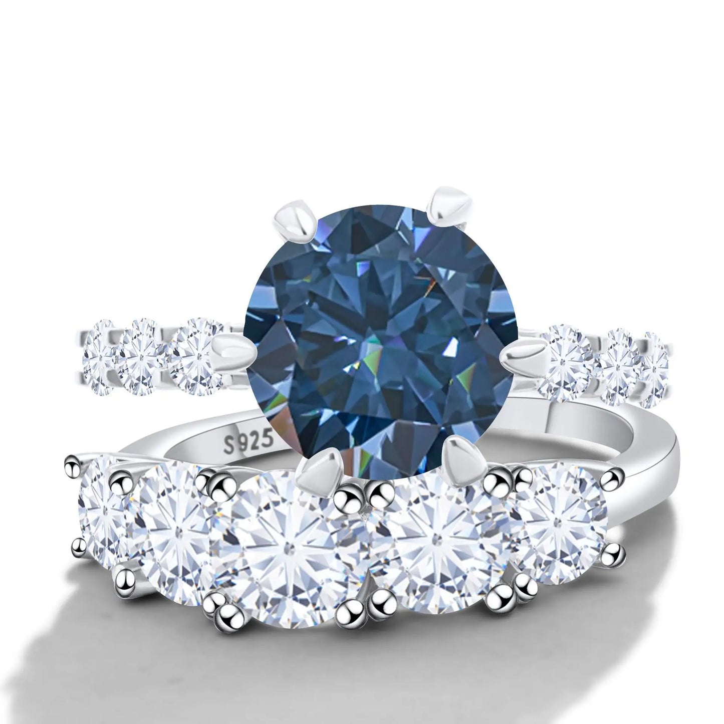 Factory 7.8ct Moissanite Luxury Ring Set with GRA Certificate diamond 925 Sterling Silver Jewelry diamond Ring for Her Wedding