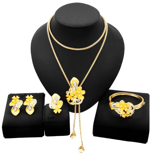 Zhuerrui High Quality African Jewelry Sets Italian Gold Plated Jewelry Set Fashion Lady Dubai Style Jewellery Sets HN21031714
