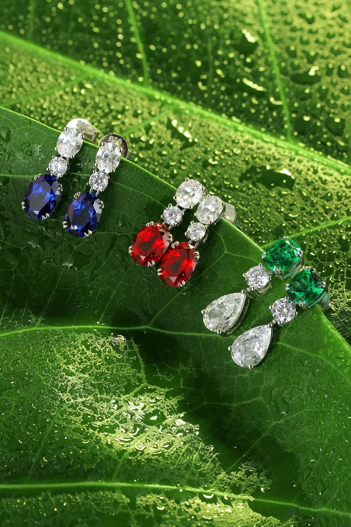 Gemfiori Anster High Quality S925 Lab Grown Emerald Earring Stud Dainty Gemstone Stud Earrings for Women Daily Wear Gift