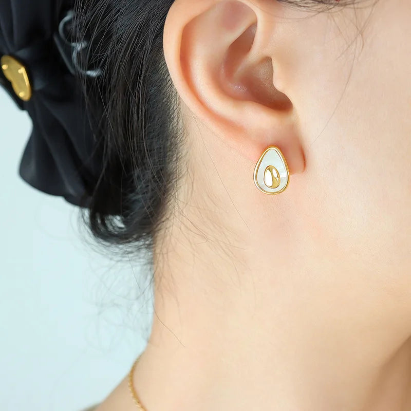 Korean Butterfly Zircon & Pearl Pendant Necklace & Earrings | Gold & Silver Stainless Steel Jewellery