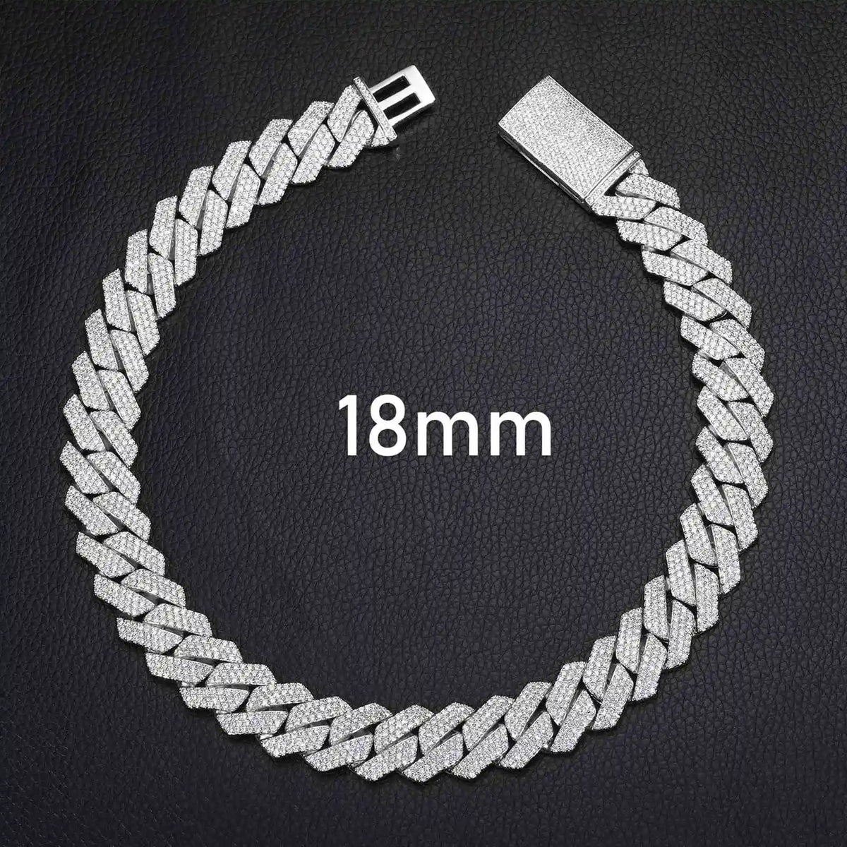 Wholesale Hip Hop Jewelry Fashion 8mm-22mm Gold Plated Brass Prong CZ Diamond Iced Out Cuban Link Chain Necklace for Men Women
