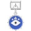 FASHIONISTA Evil Eyes Series Hot Selling Italian Charm Bracelets Geometric Trendy Stainless Steel Zircon Rhodium Plated Unisex
