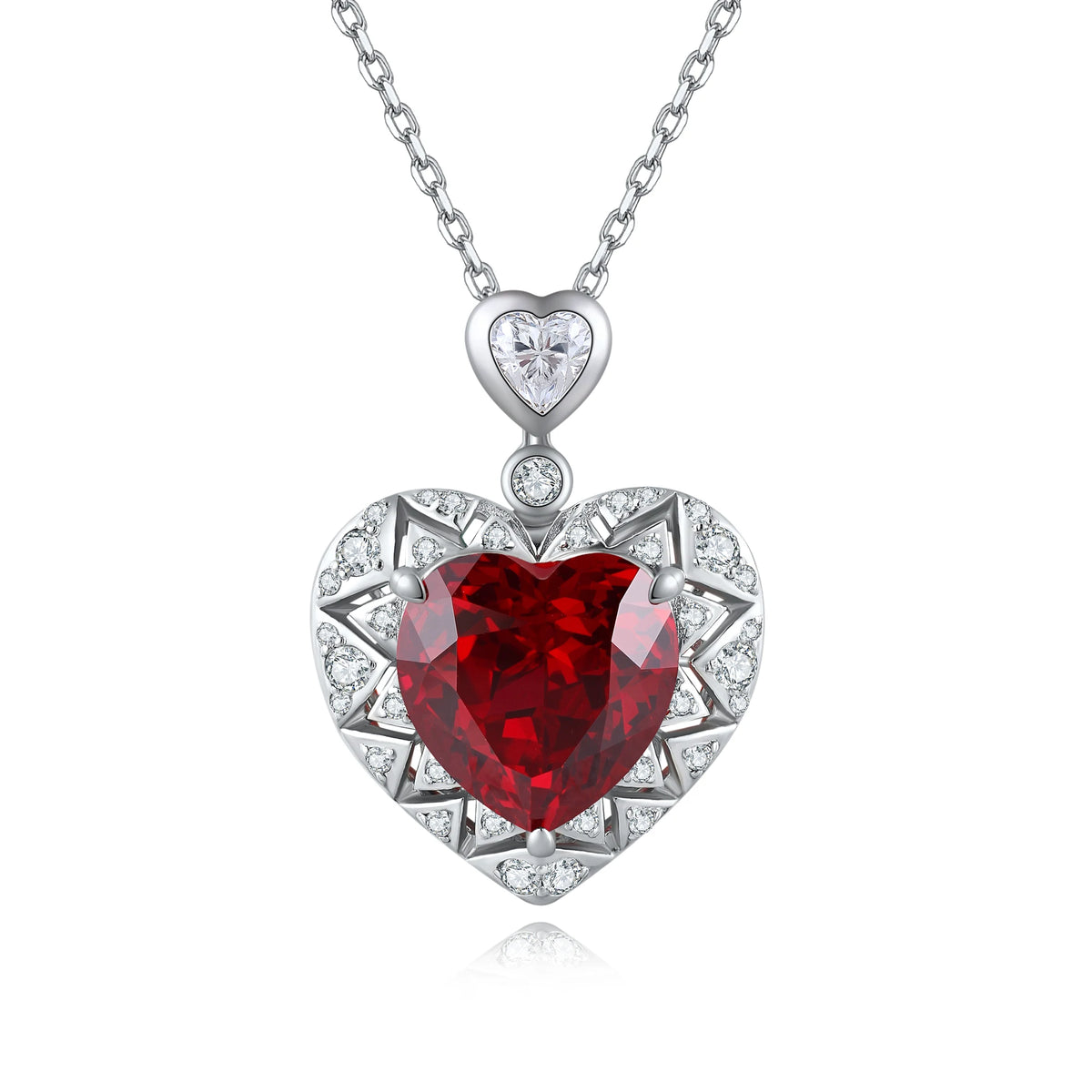 Gemfiori Custom Women Fine Jewelry Simple Lab Grown Ruby Diamond GIA IGI Certified Necklace