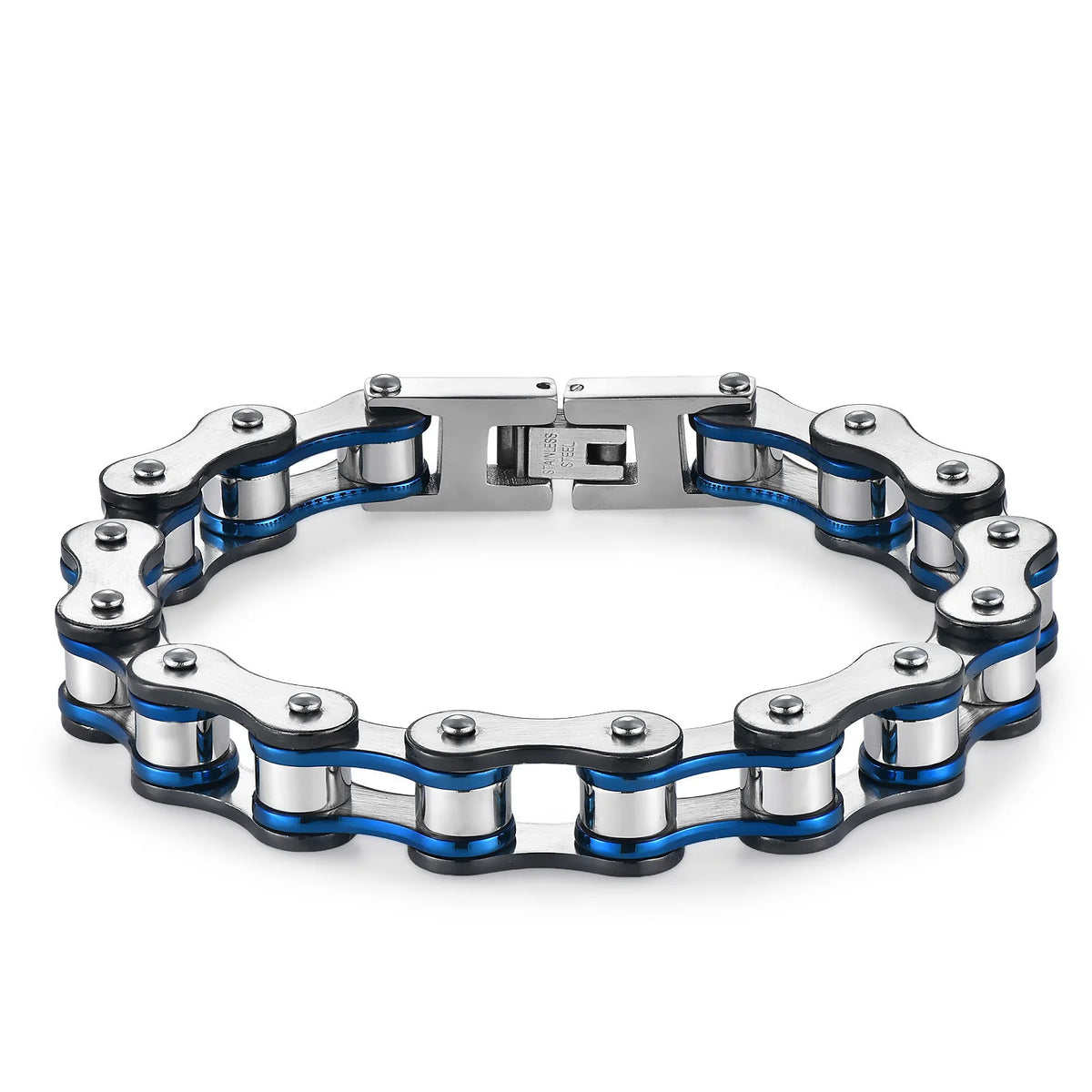REBEL Stainless Steel Waterproof Anti Non Tarnish Personalized Hip Hop Fine Fashion Jewelry Punk Men's Biker Chain Bracelet