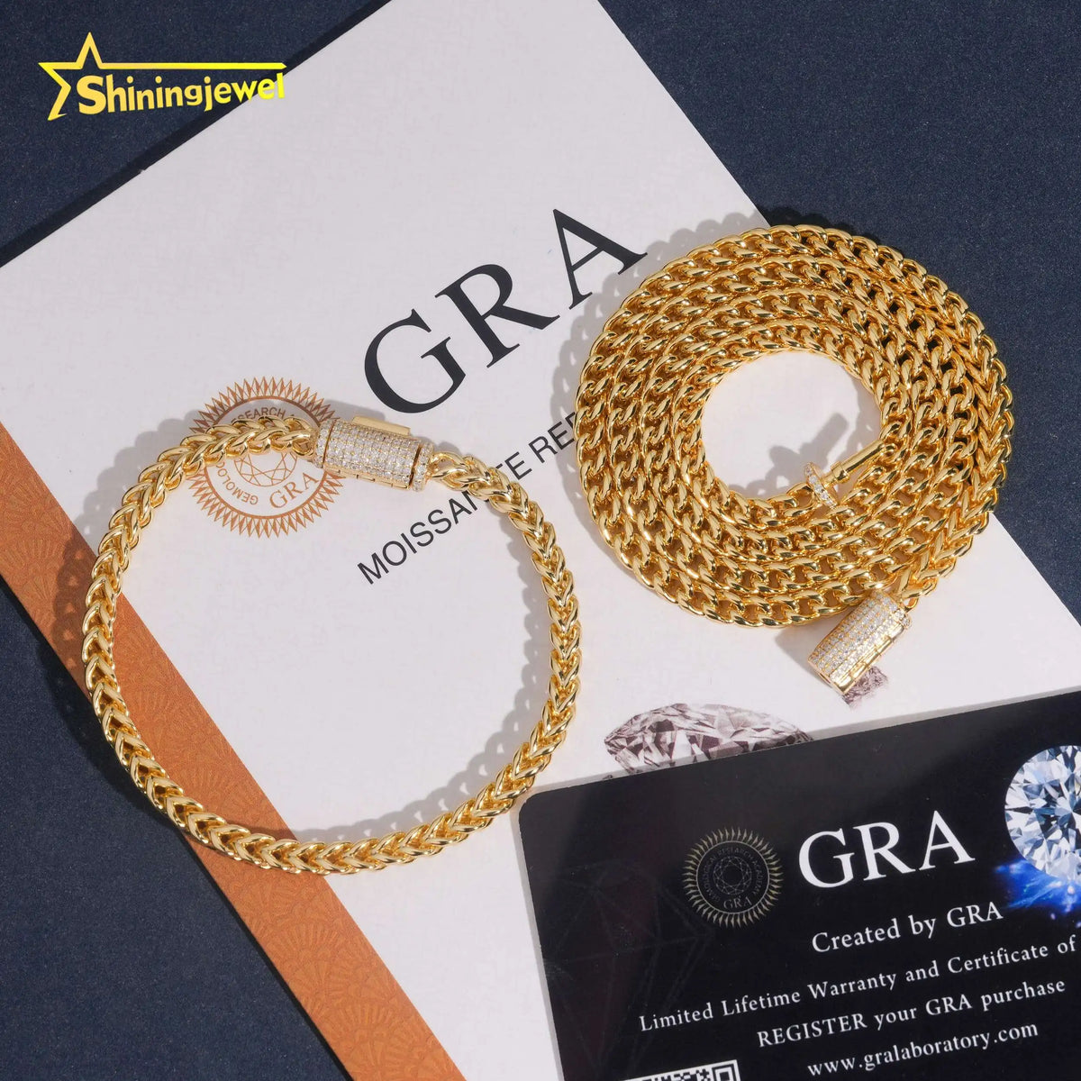 BiG-BOSS Franco Chain 316L Stainless Steel with Moissanite Clasp Gold Plated 4mm Chain Men Hip Hop Necklace Fashion Jewelry