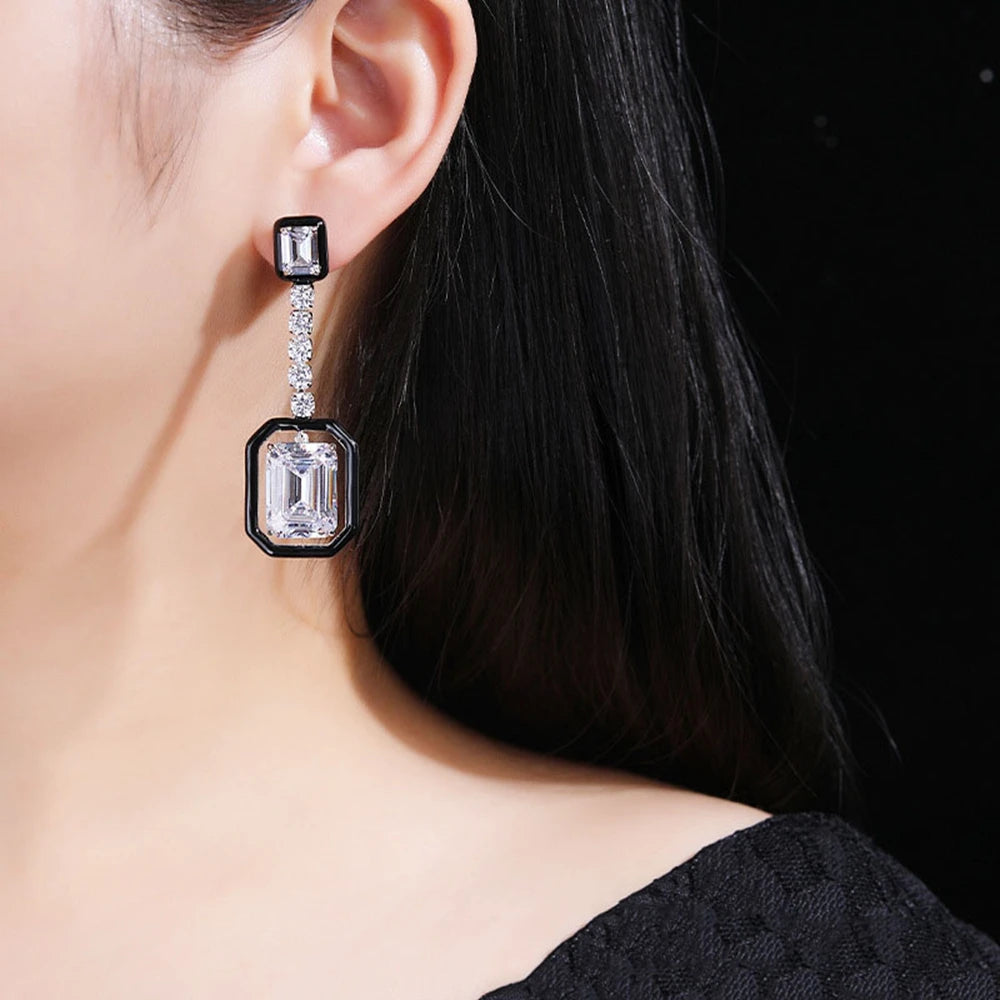 MUSHAN Jewelry Factory Pure Silver Stud Earrings With Gold Plating and High Carbon Diamonds Inlaid Are Cross Border Bestsellers