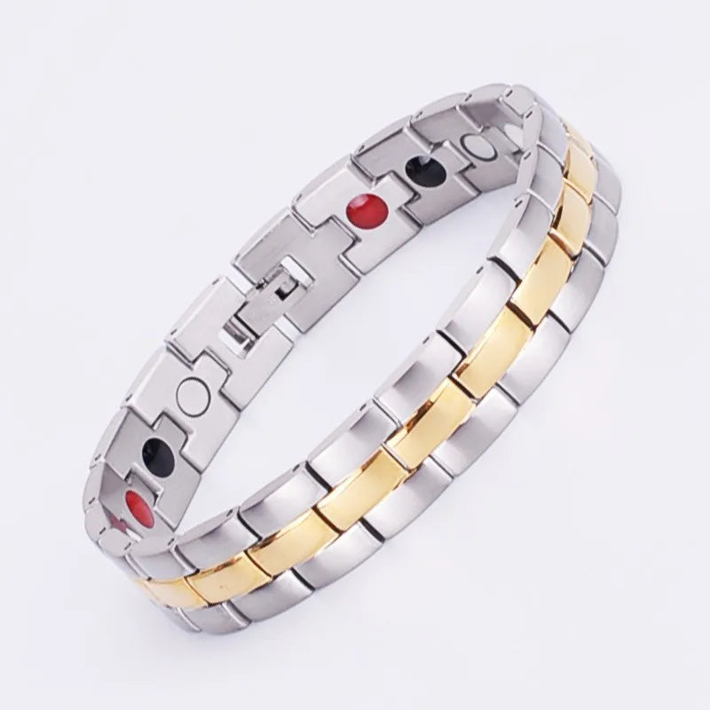 Stainless Steel Magnetic Titanium Bracelet for Women Fashionable Men's Jewelry for Parties and Gifts