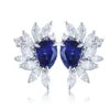 Gemfiori Anster High Quality S925 Lab Grown Sapphire Earring Stud Dainty Gemstone Stud Earrings for Women Daily Wear Gift