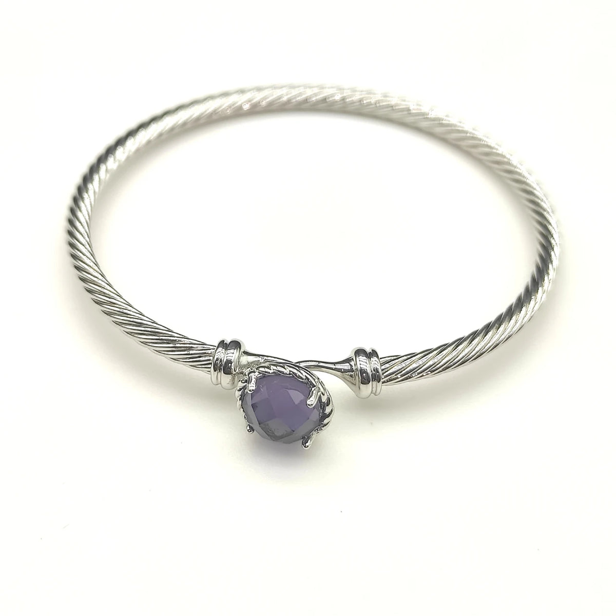 FASHIONISTA DY High-Quality Silver-Plated 3mm Diamond Bracelet, Fashionable Silver-Plated Colored Diamond Bracelet, Jewelry