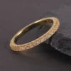 ArtistA KH069 Abiding Manufacturer 1.5MM Multiple Color Stone Waterproof 925 Silver Thin Gold Plated Band Rings