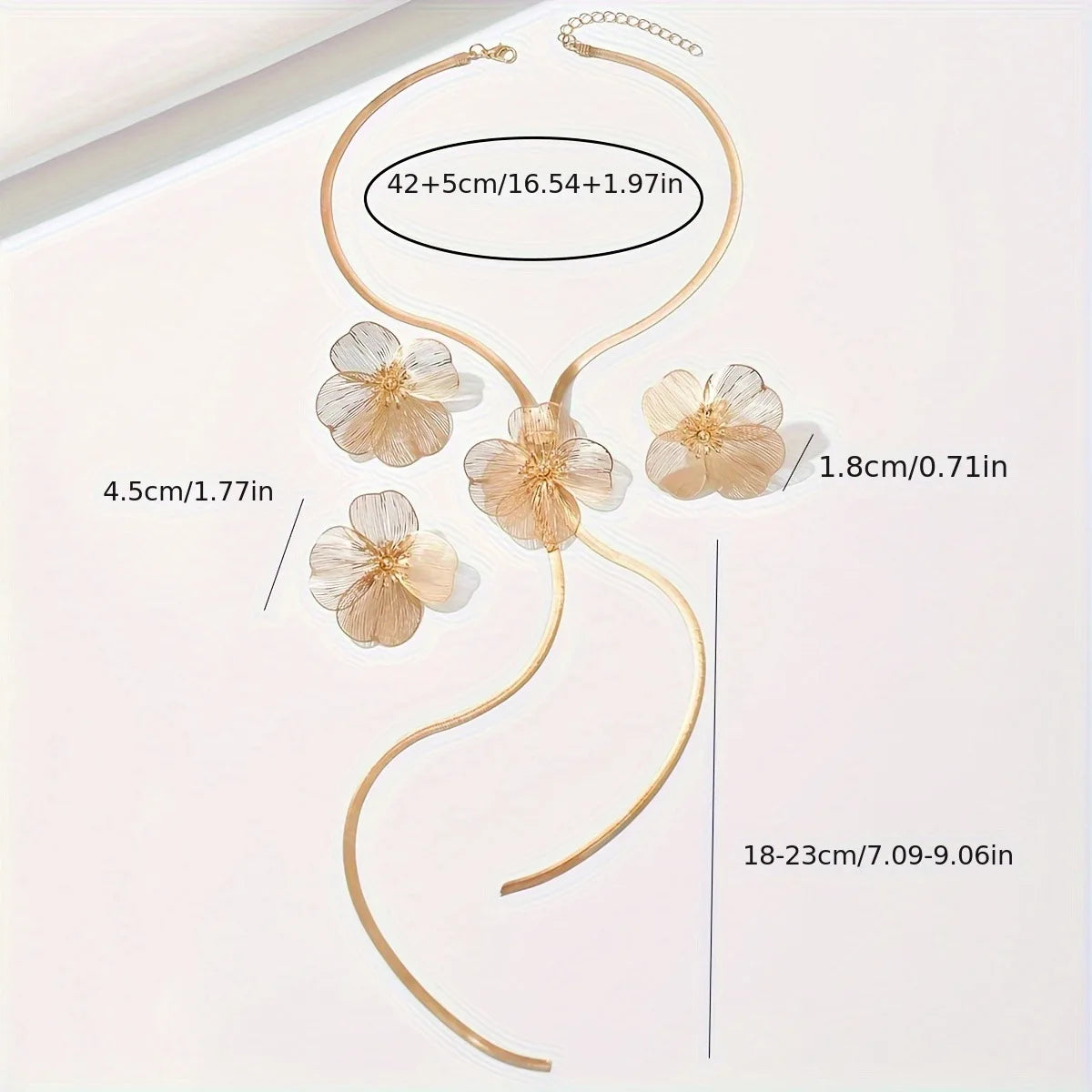 Gold & Silver Hollow Flower Open Arm Bracelet | Sculptural Statement Fashion Bangle