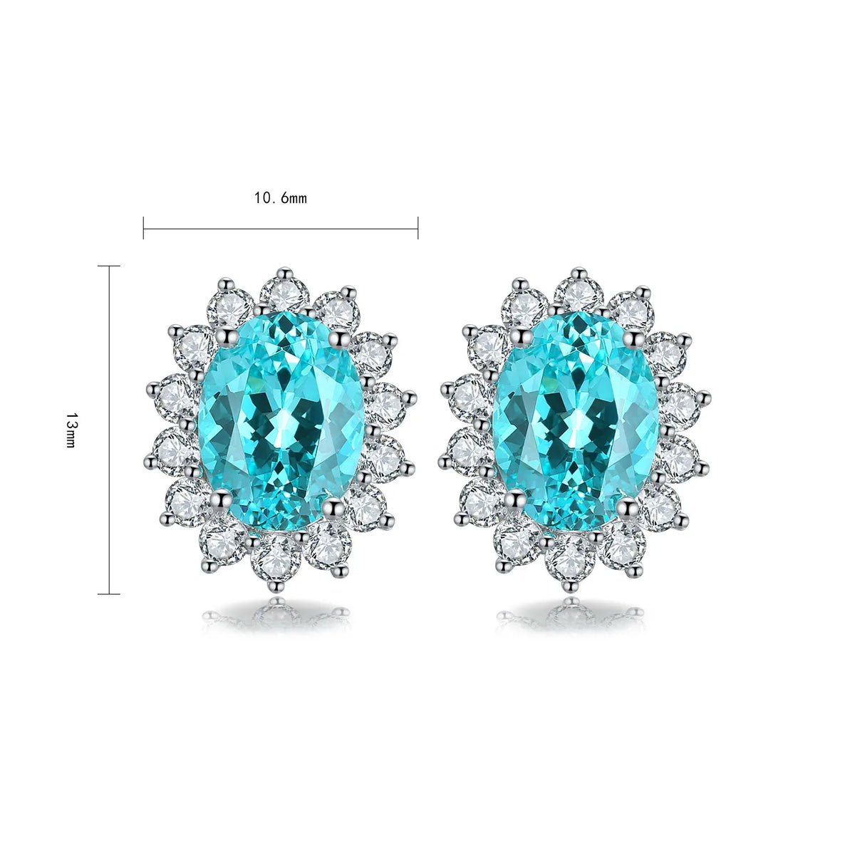 Gemfiori Anster Lab-Grown Sapphire S925 Silver Trendy Drop Earrings for Wedding & Party