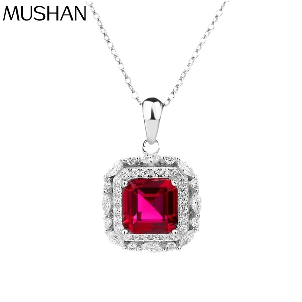 MUSHAN Jewelry Factory High Carbon Diamond Necklace for Women Cross Border Niche and High End 925 Silver Necklace