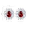 Gemfiori Anster High Quality S925 Lab Grown Ruby Earring Stud Dainty Gemstone Stud Earrings for Women Daily Wear Gift