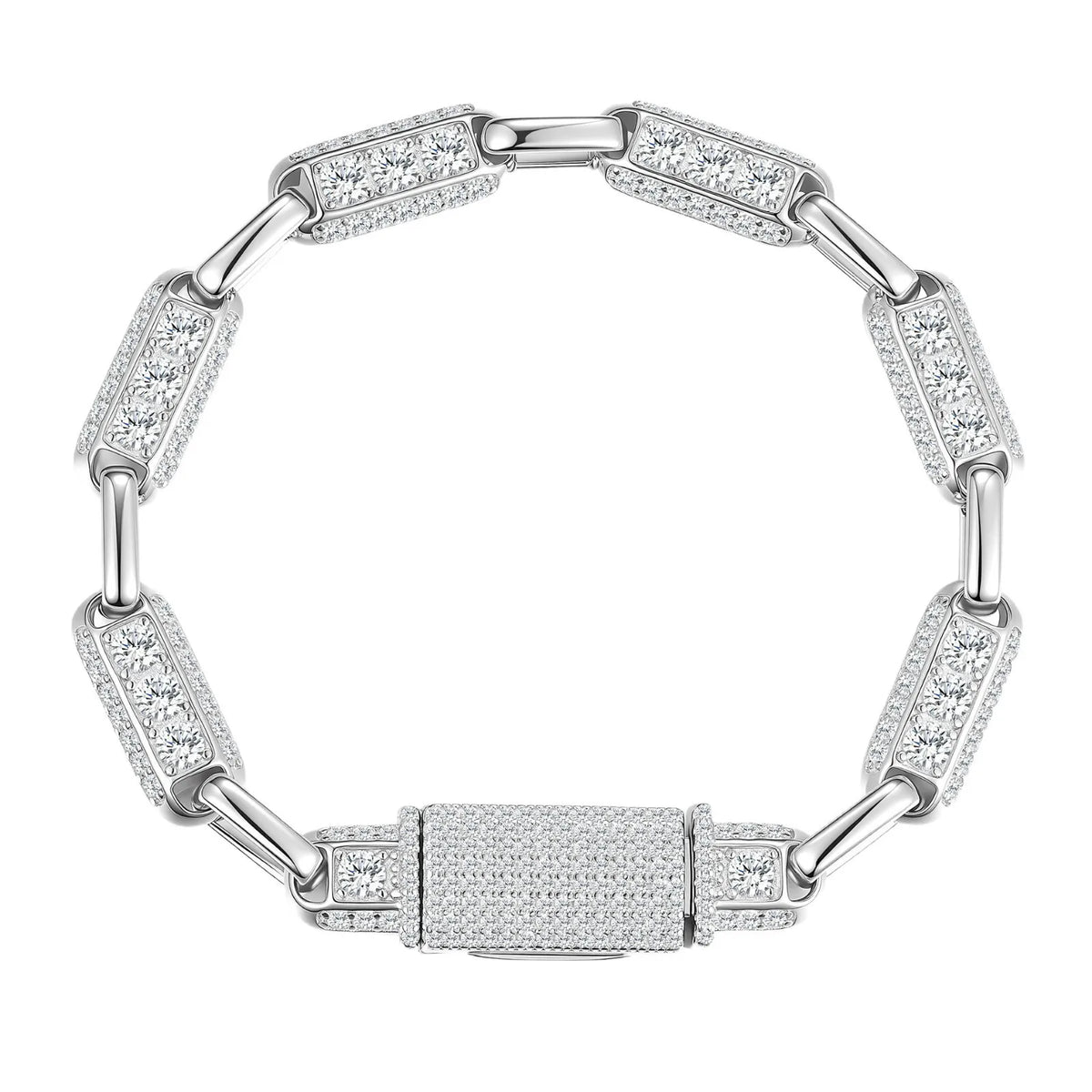 ArtistA Hip Hop Butterfly Buddhism Moissanite S925 Silver Bracelet 18K Gold Plated Heavy Iced Out for Men & Women Streetwear