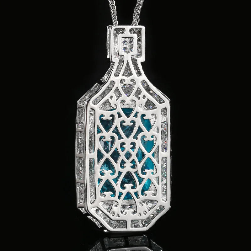 REDheart Inlaid Zircon Copper Gold-Plated Flower Design Perfume Pendant Fashion Simulation Color Treasure Luxury Atmosphere Wedding Party