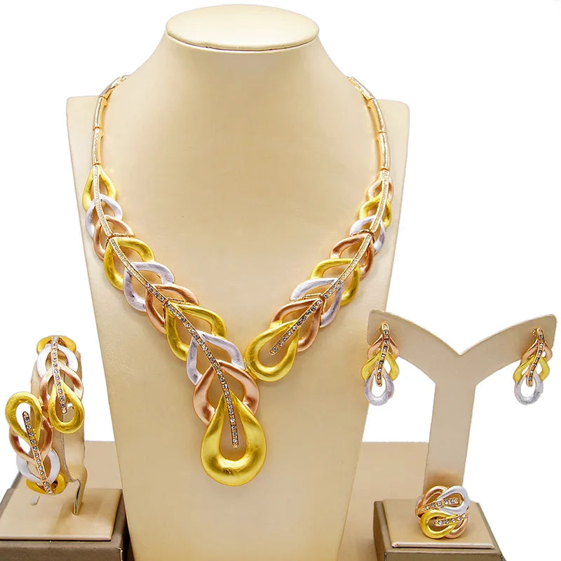 Zhuerrui Women Luxury butterfly Necklace African Jewelry Sets Xoxo Necklace SetHD20071514