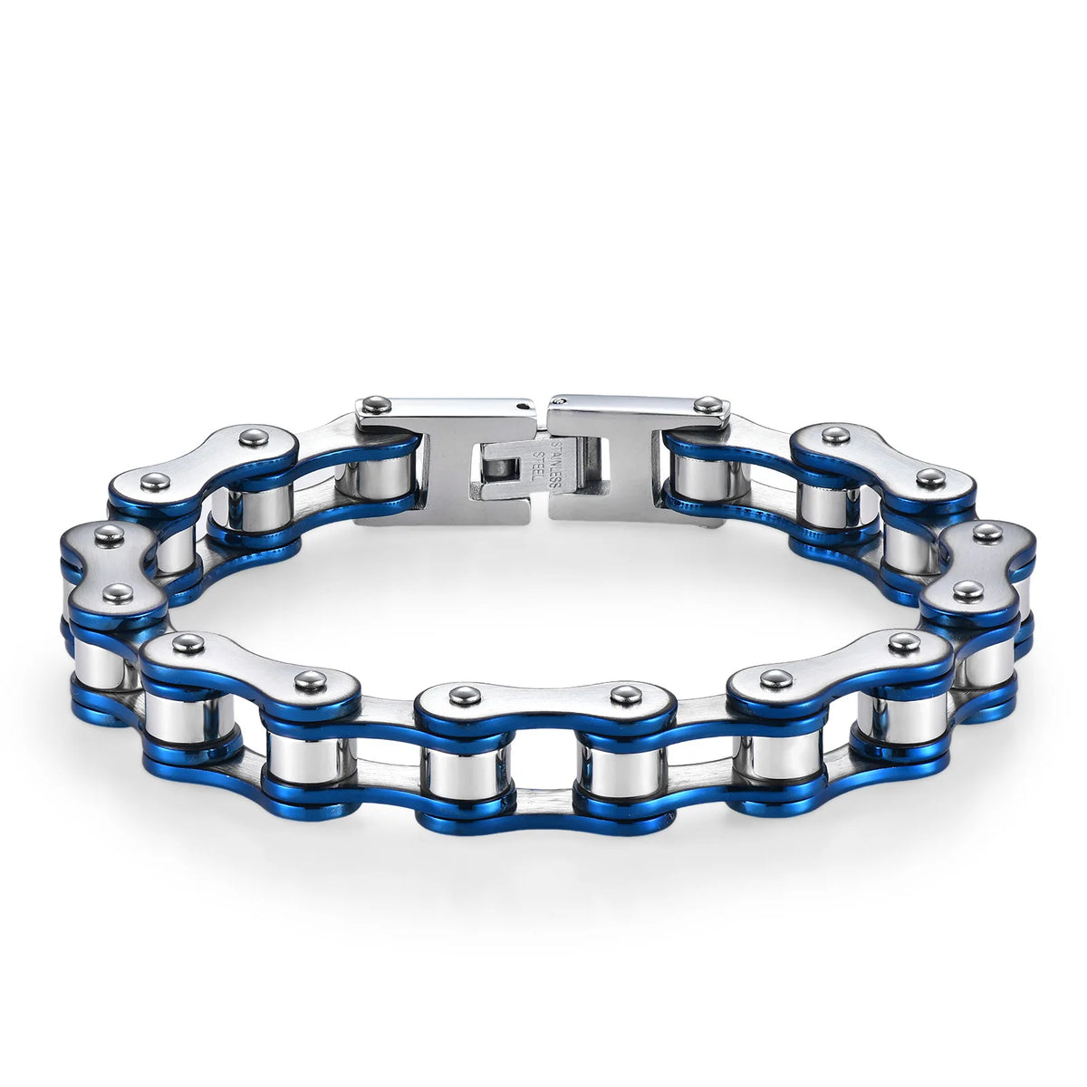REBEL Stainless Steel Waterproof Anti Non Tarnish Personalized Hip Hop Fine Fashion Jewelry Punk Men's Biker Chain Bracelet