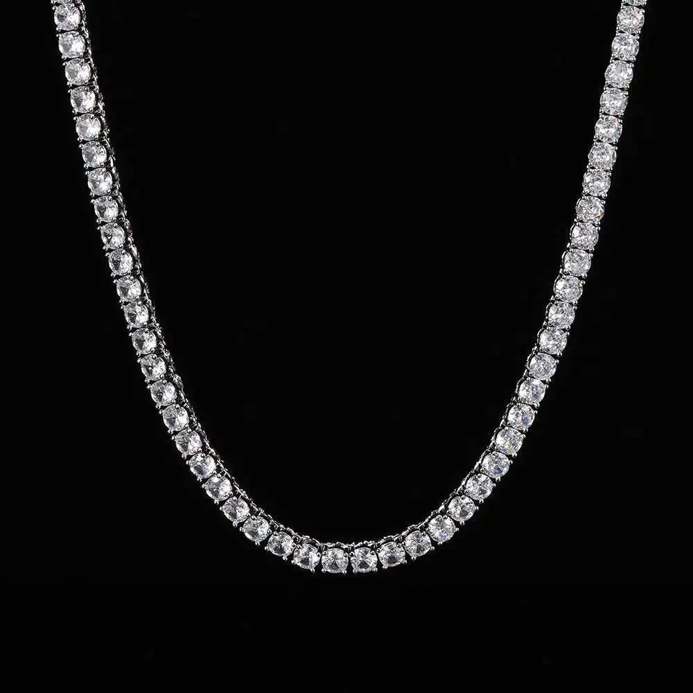 Fashion Classic Zircon Necklace for Men and Women 3mm-5mm 16inch-24inch Various Size Hip Hop Link Chain Tennis Necklace