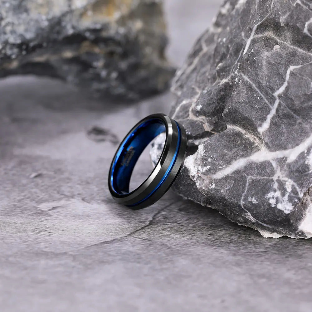 NEWLiFE REBEL District Wave 6mm Tungsten Ring