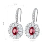 Gemfiori Anster High Quality S925 Lab Grown Ruby Earring Stud Dainty Gemstone Stud Earrings for Women Daily Wear Gift