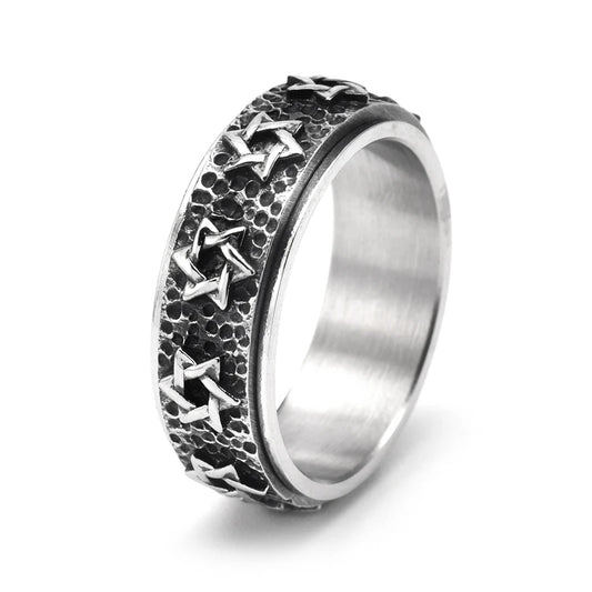 NEWLiFE REBEL Latitude Echo Stainless Steel Ring