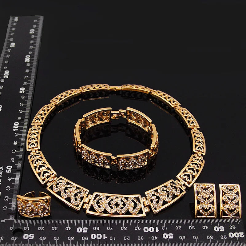 Zhuerrui Italy Brazil Gold Jewelry Set Fashion Vintage 24K High Quality Jewelry Sets Designer Wedding Party Jewelry HD20073214
