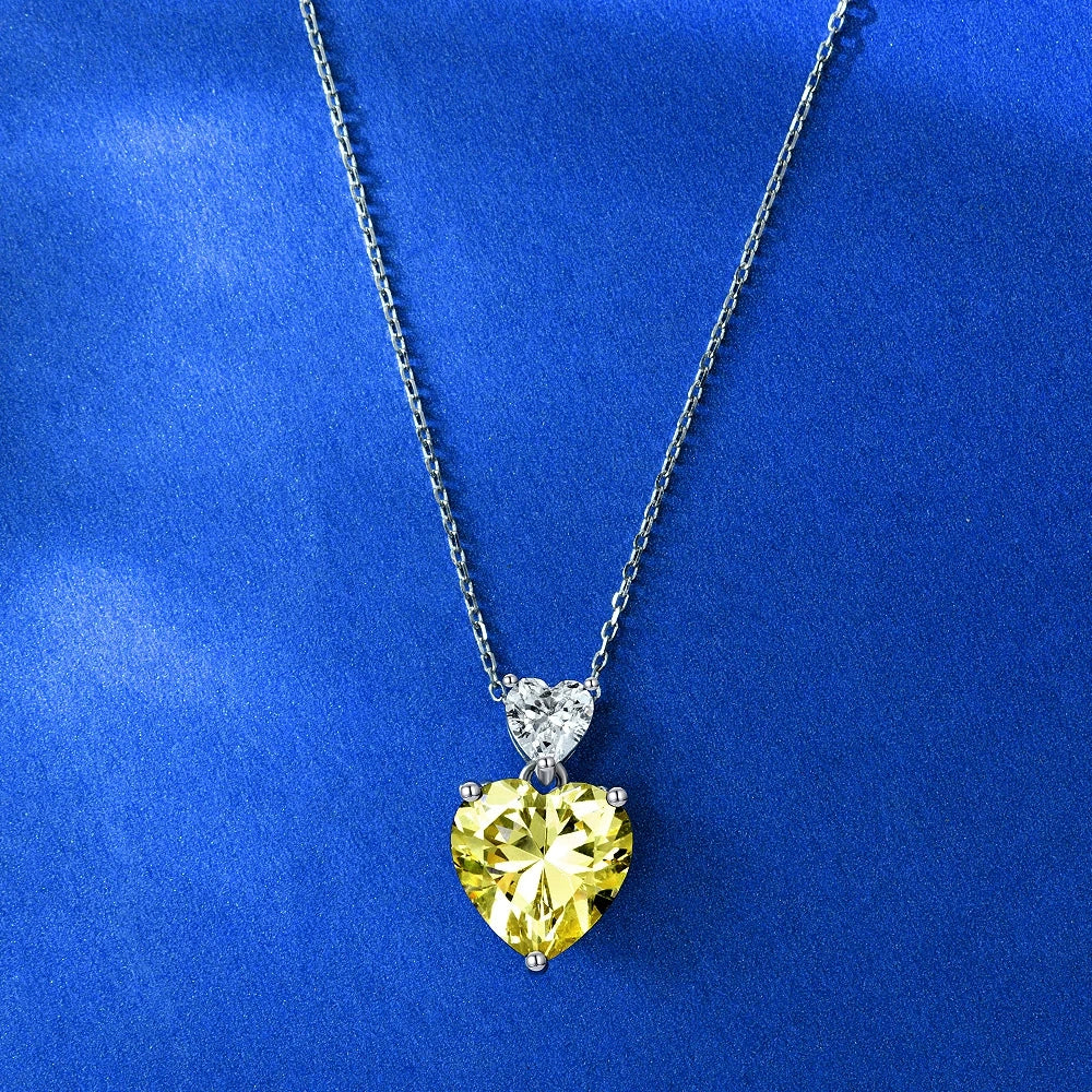 MUSHAN Jewelry Factory Simple Cute and Sweet 6.5ct Heart 10*10 Pendant Necklace for Women From Japan and South Korea
