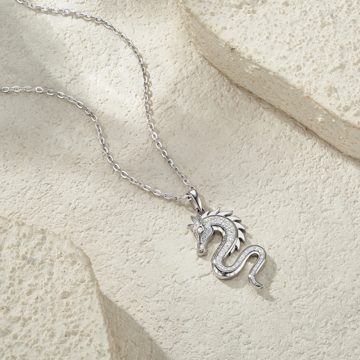 S&S Year of the Horse VVS Moissanite Pendant Necklace | 925 Silver 18K Gold Plated | S&S Collection