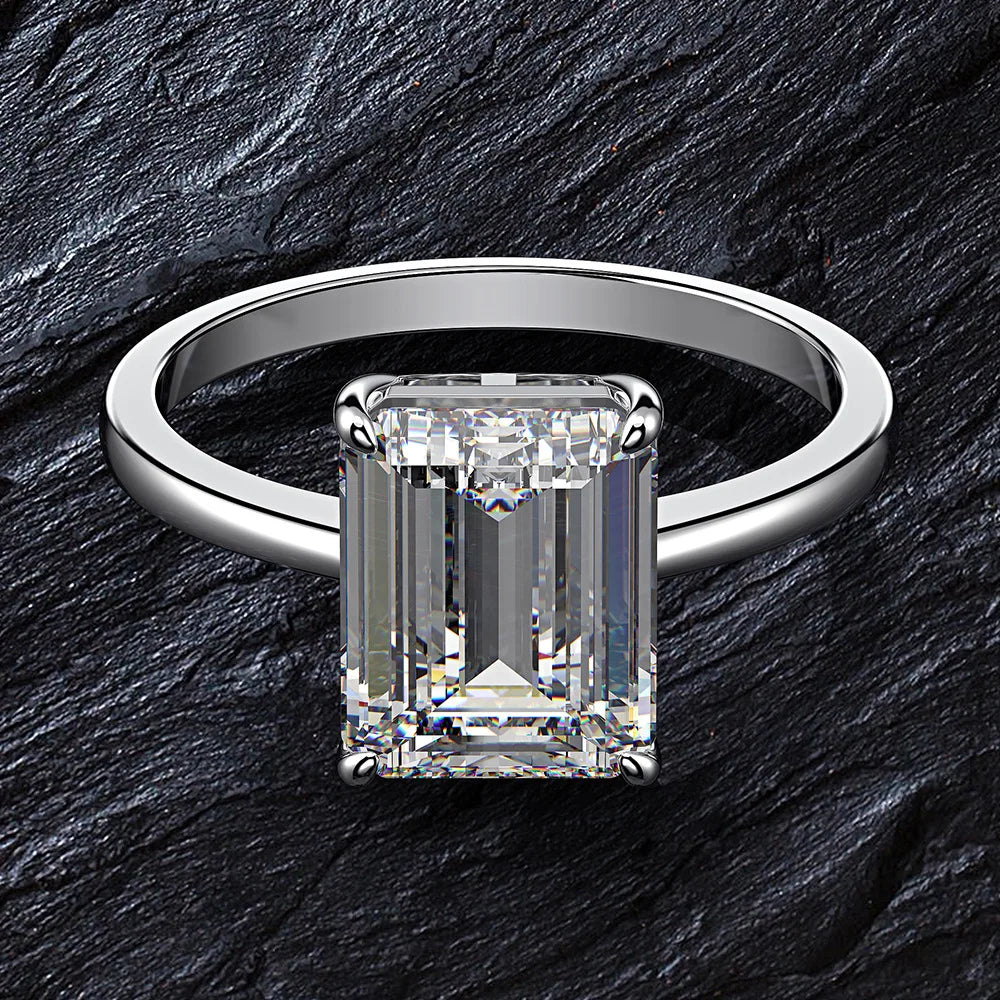 MuShan Jewelry Factory Luxury Platinum Plated Women's Wedding Anniversary Party Water Drop High Carbon Diamond 4 Carats 8*10 CMA