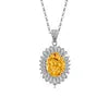 New Arrival 925 Silver Fine Jewelry Set High Quality Fashion Gemstone Adjustable Colorful Pendant Necklace for Women Gifts