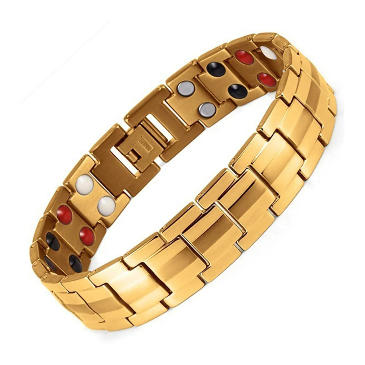 XOTICA Women Man Gold Plated Health Care Therapy Bracelet Lovers Heart Health Energy Magnetic Bracelet