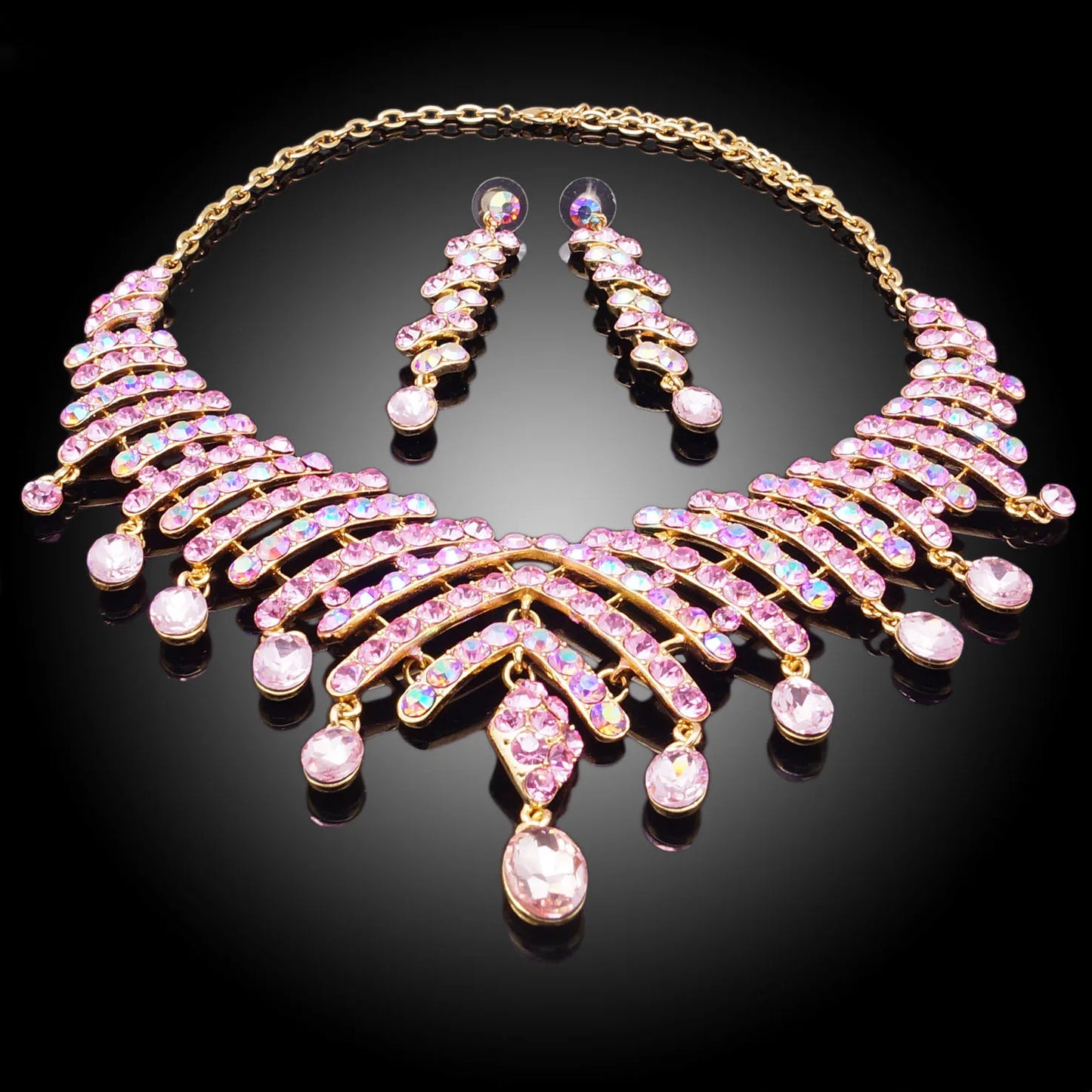 Zhuerrui Necklace Bracelet Earrings Ring Marriage Engagement Bride Jewelry Set Two-piece Jewelry Set HG16010145