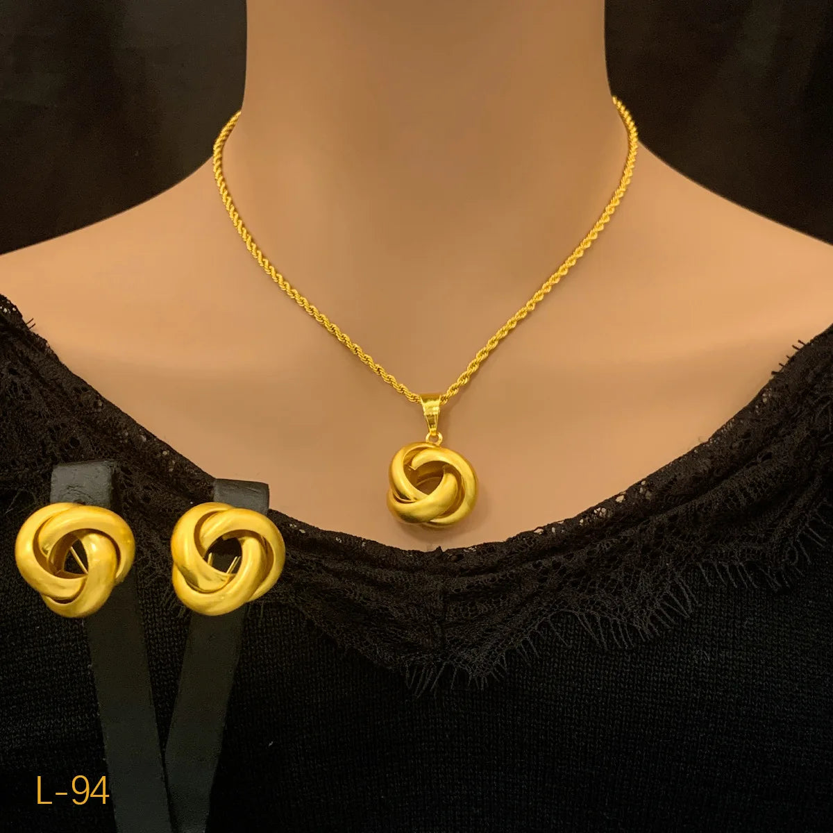 Dubai Bridal 24K Gold Plated Pendant Necklace & Earrings Set | Luxury Brass Jewellery | 15 Styles