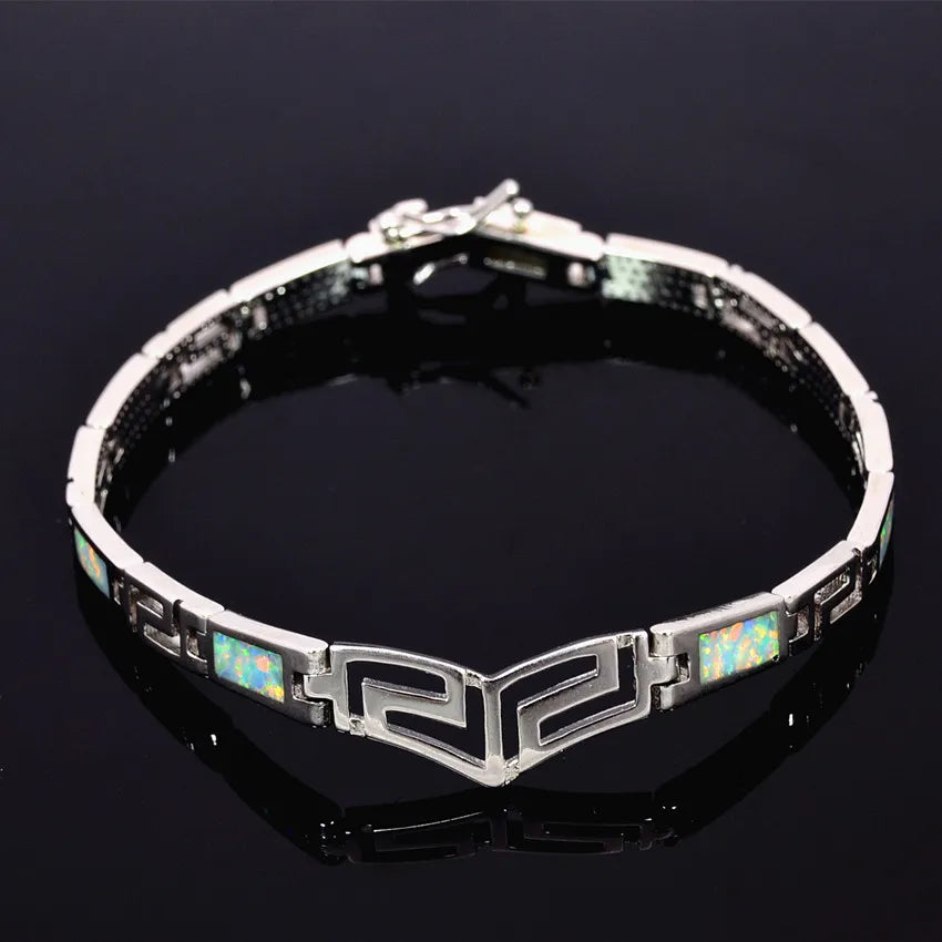 REBEL Bohemian Hawaii Opal Opal Geometric Bracelet - Fashionable and Exquisite Geometric Square Design Women's Jewelry