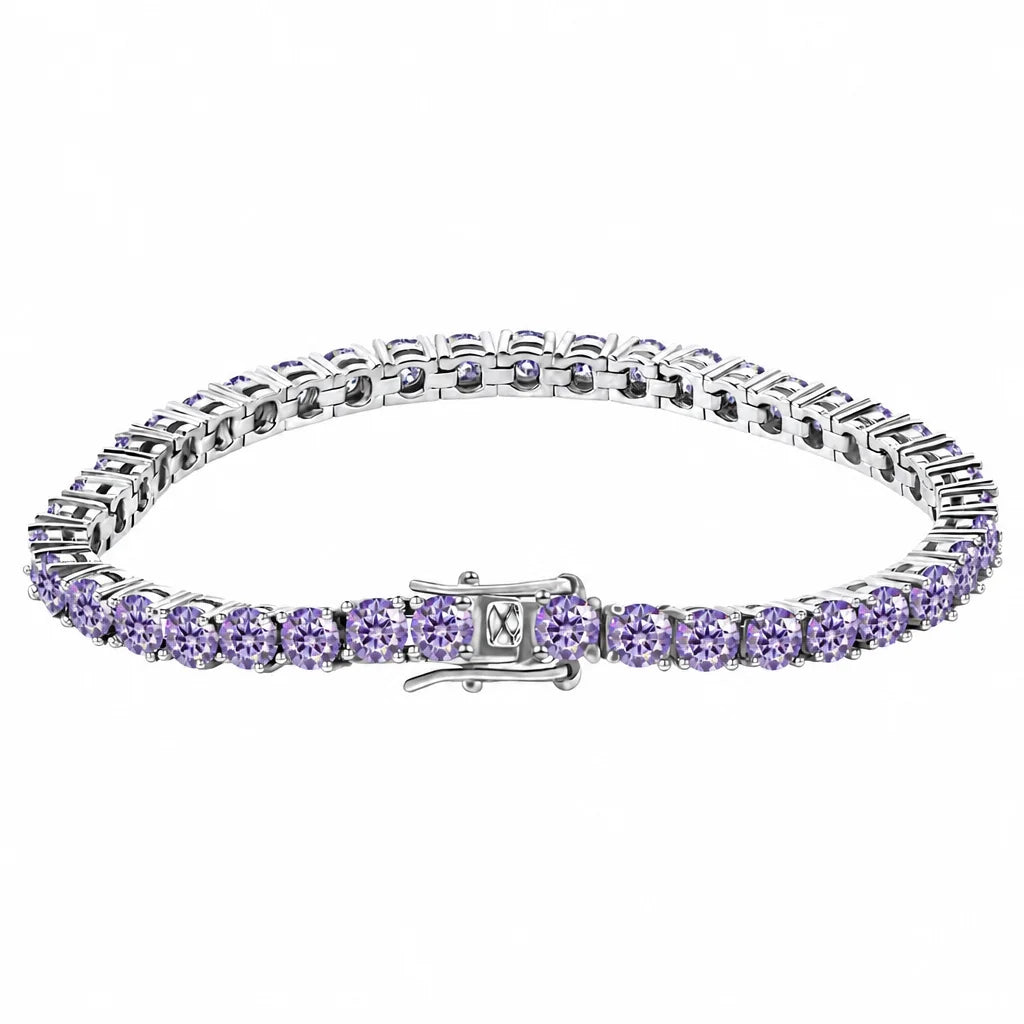 BiG-BOSS Iced Out Rainbow Moissanite Tennis Necklace 925 Silver D VVS1 Hip Hop Chain Pass Diamond Tester GRA Certified Jewelry for Men