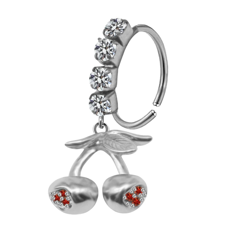 S&S Stainless Steel Dangle Hoop Nose Ring Collection | 66 Designs