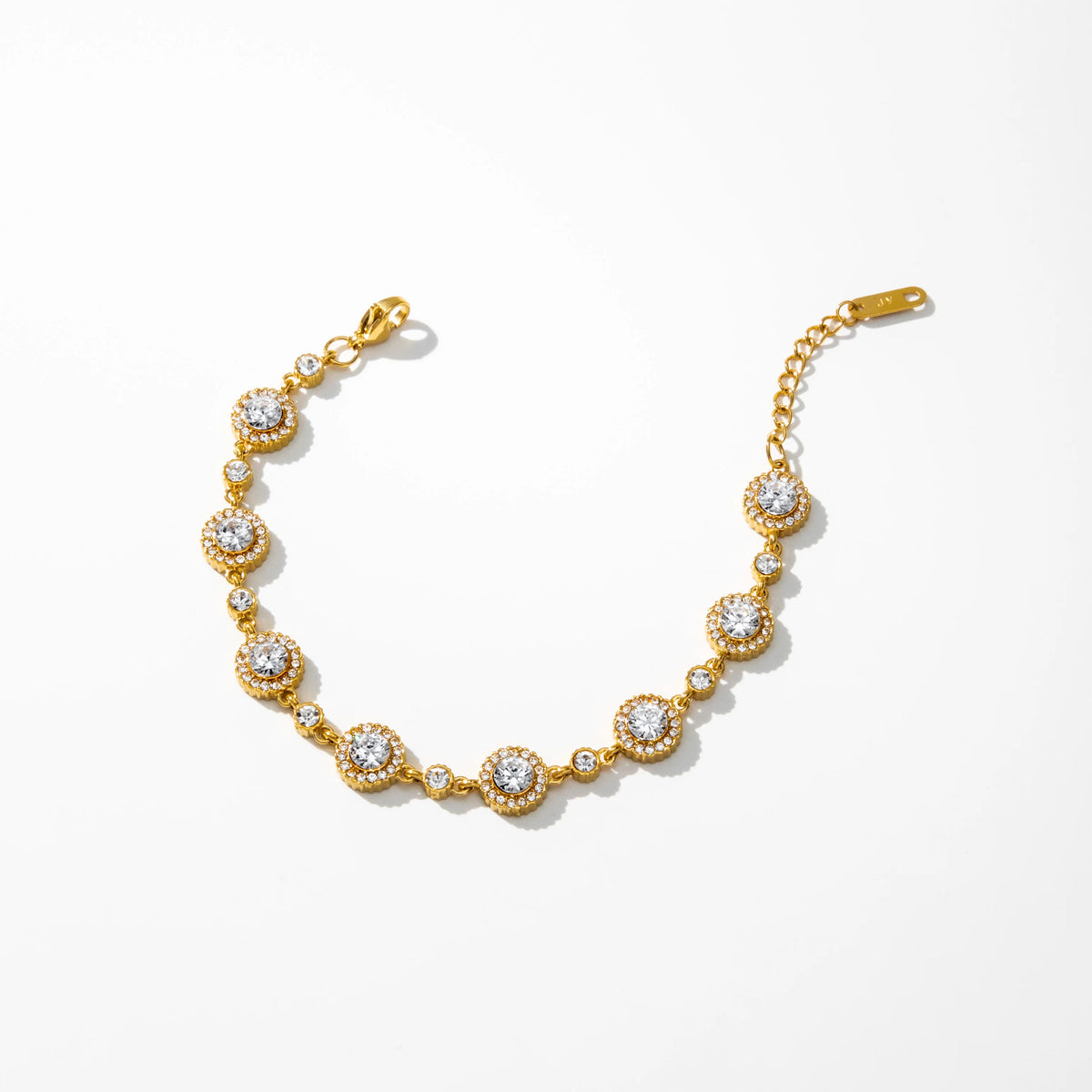 S&S 18K Gold Plated Geometric Zircon Jewellery Set | Necklace & Bracelet | S&S Collection