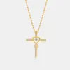 REDheart Fine Jewelry Cross Necklace Women Irish Celtic Claddagh Rose Silver 925 Gold Plated Hollow Cross Necklace for Women
