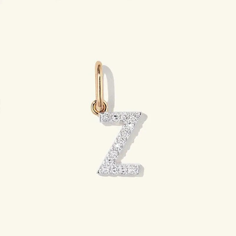 REDheart Fashion Jewelry 925 Sterling Silver Full Zircon Sparkling 26 Letters Pendant Necklaces Women Luxury Silver Necklace