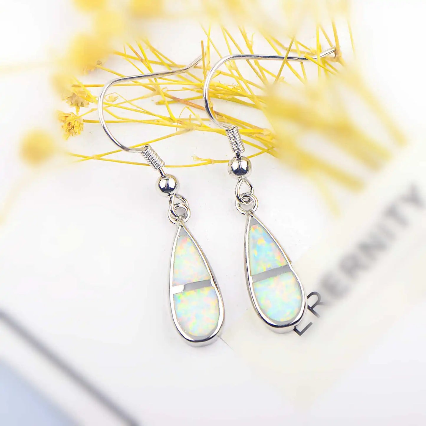 TikTok Hot Sale White Opal Studs Must Have for Cute Girls