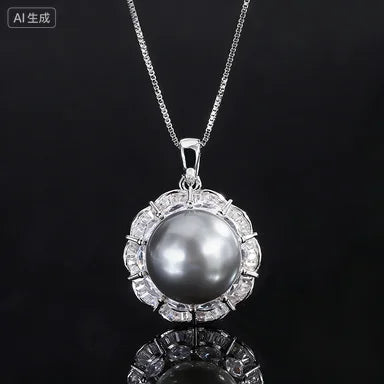 Fashion Eco-friendly Copper 16MM/12mm White Shell Pearl Handmade Bridal Pendant Earrings Ring Set Pearl Jewelry Sets for Brides