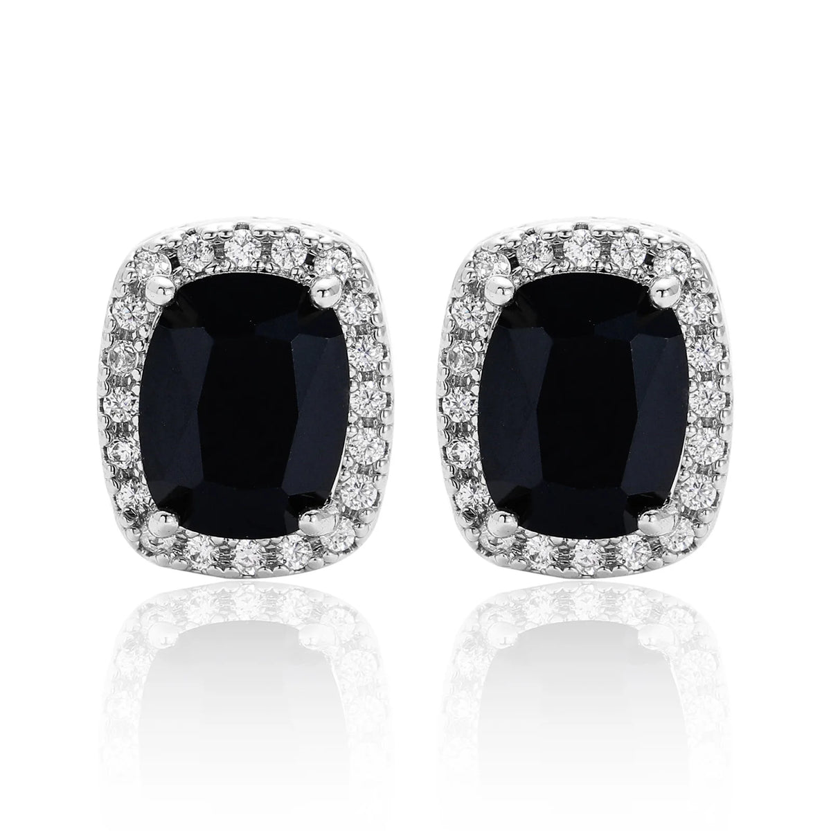 Fashion Trend Full of Gemstone Hip Hop Earrings Colorful Large Zircon Personalized Men's and Women's Earrings Party Ceremony